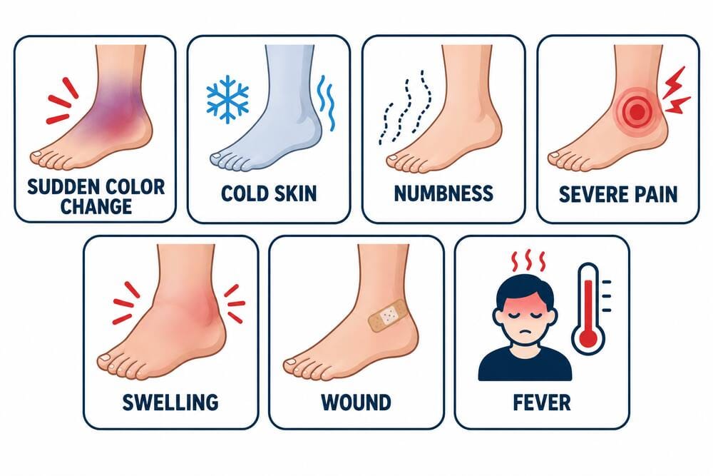 See a Doctor for Skin Discoloration on Feet and Ankles