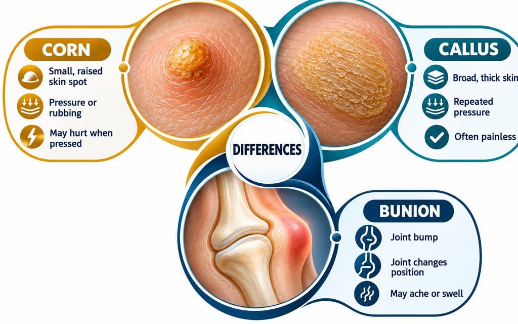 Corn vs Callus vs Bunion