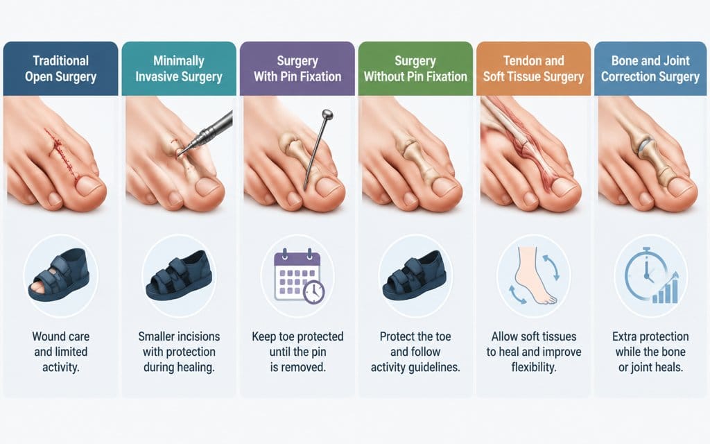 Hammertoe Surgery Recovery by Procedure Type