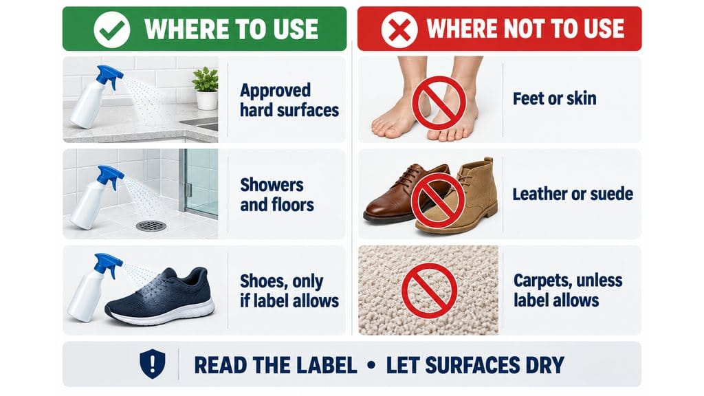 where to use lysol
