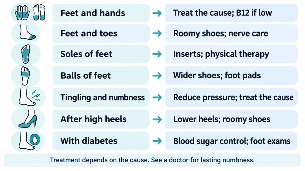 foot numbness treatments