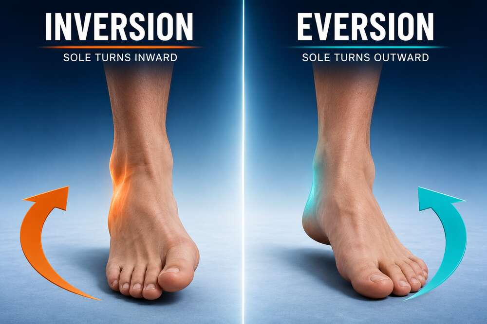 inversion vs. eversion of the foot